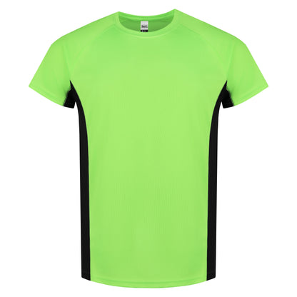 Roly Mens Gym T-Shirt Quick Dry Breathable Running Sports Contrast Panel Tee - QHA UK