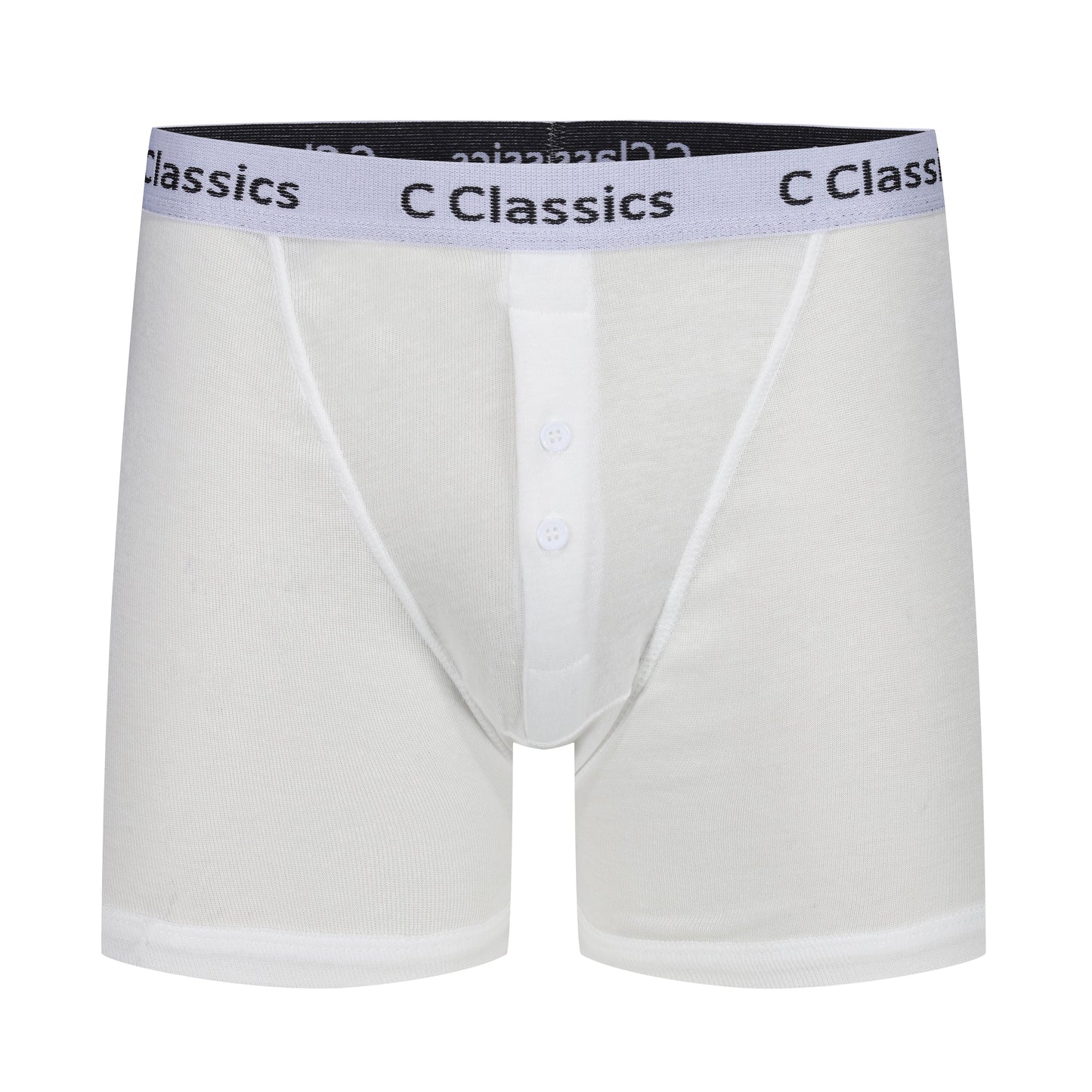 C Classics Mens 3 Pack Boxer Shorts Button Fly Cotton Rich Comfort Fit Underwear - QHA UK