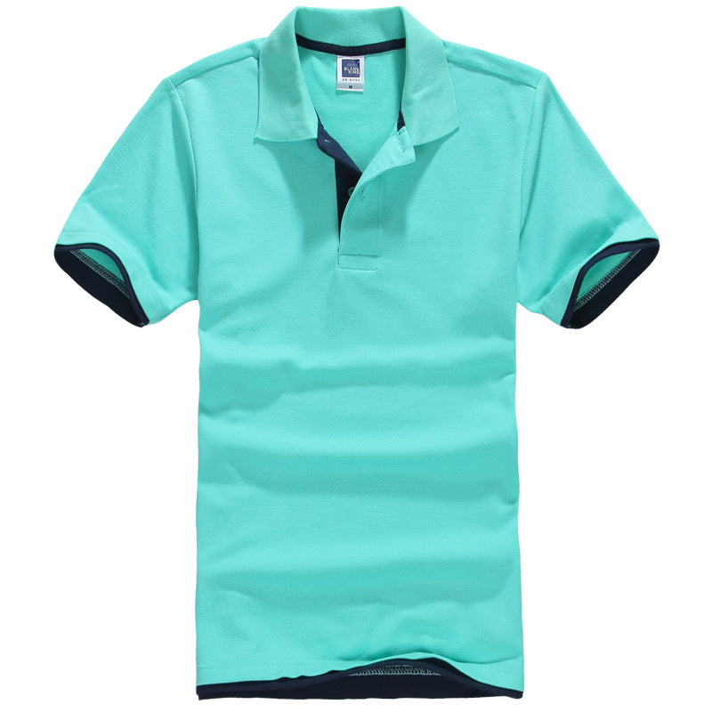 QHA Men's Unisex Piqué Polo Shirt Cotton Blend Contrast Collar 11 Colours S–2XL