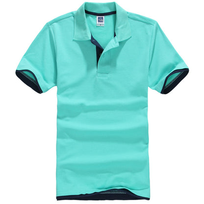 QHA Men's Unisex Piqué Polo Shirt Cotton Blend Contrast Collar 11 Colours S–2XL