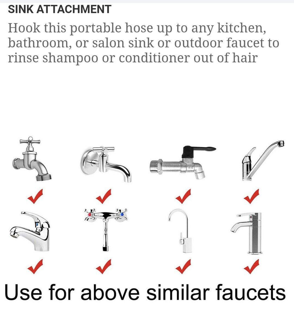 Shower Head and Extra Long Hose Set for Bath Taps/Tap Professional, 150cm