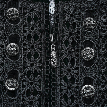 Punk Rave Aviara Dark Green Velvet Coat
