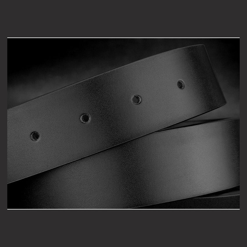 QHA Mens Top Grain Leather Replacement Belt Strap for Jeans Without Buckle Q08