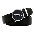 QHA Mens 35mm Ratchet Leather Belt Animal Automatic Sliding Buckle Q41 - QHA UK