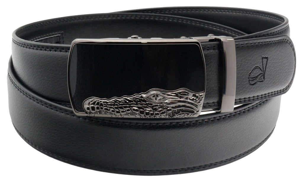 Ceinture à cliquet en cuir QHA pour homme, boucle automatique, largeur 35 mm, Q29