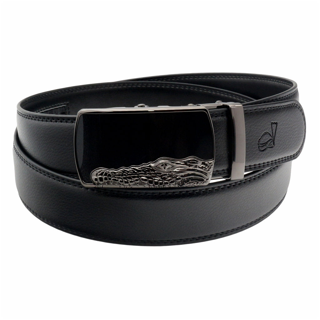 Ceinture à cliquet en cuir QHA pour homme, boucle automatique, largeur 35 mm, Q29