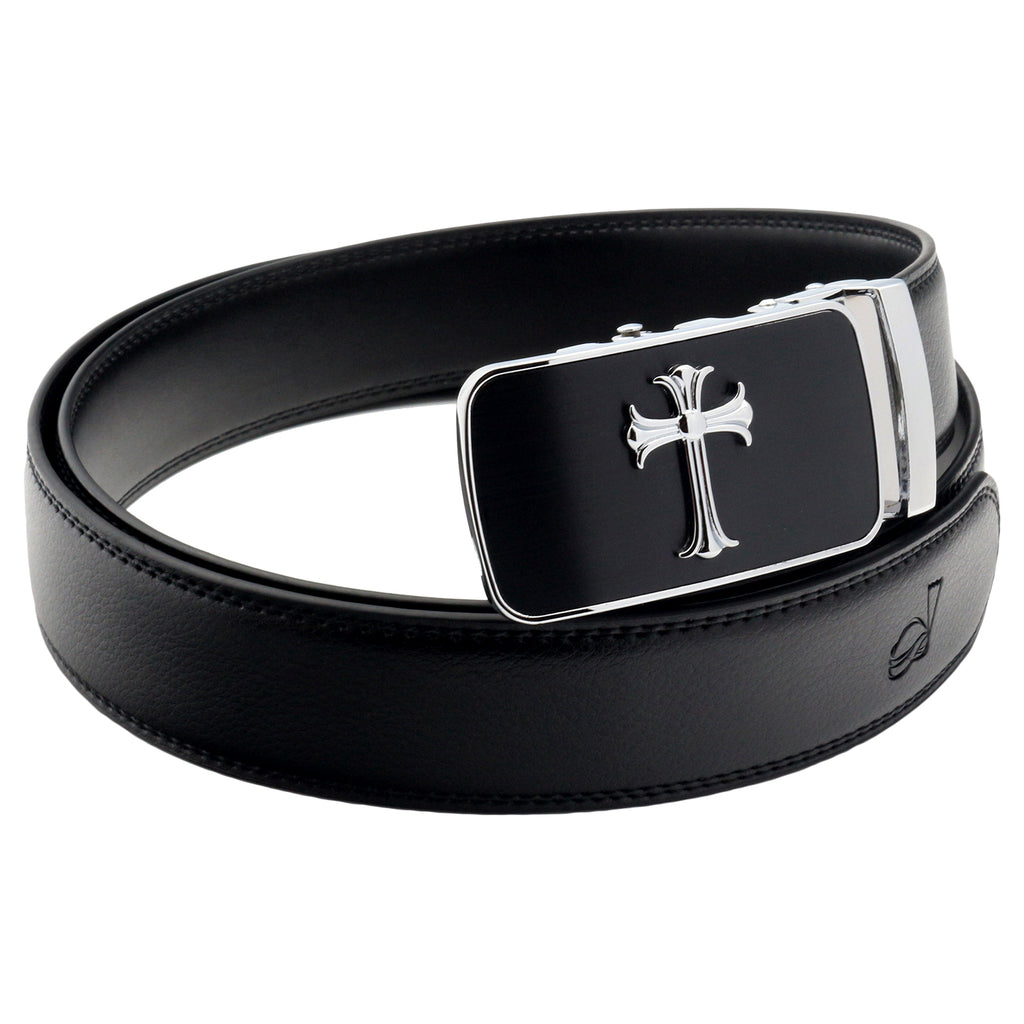 Ceinture à cliquet en cuir QHA pour homme, boucle automatique, largeur 35 mm, Q39