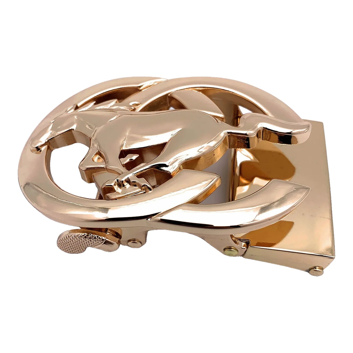QHA Mens Automatic Sliding Ratchet Belt Buckle 35mm Zinc Alloy A31