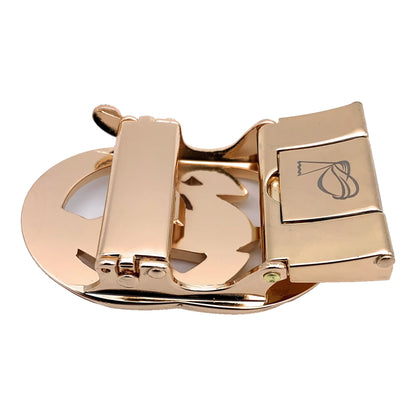 QHA Mens Automatic Sliding Ratchet Belt Buckle 35mm Zinc Alloy A31