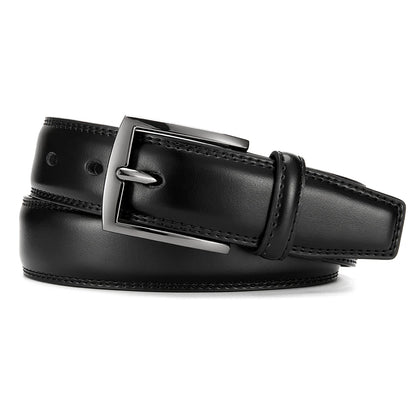 Mens Genuine Leather Belt Plus Size 105–155cm Long Metal Pin Buckle 35 - Buckle Detail - QHA UK