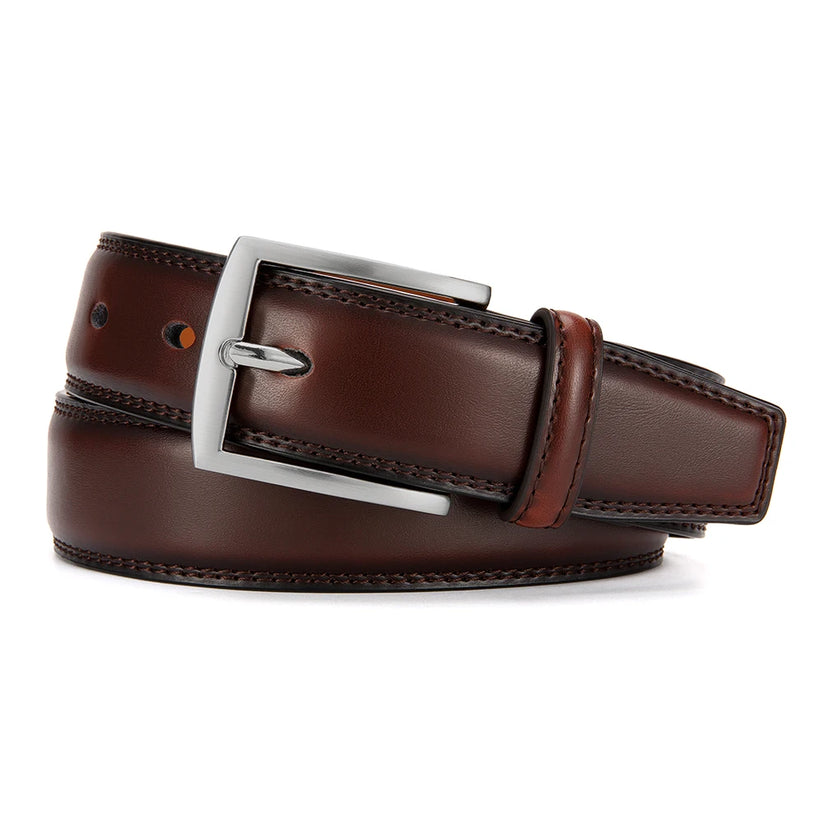 Mens Genuine Leather Belt Plus Size 105–155cm Long Metal Pin Buckle 35 - Buckle Detail - QHA UK