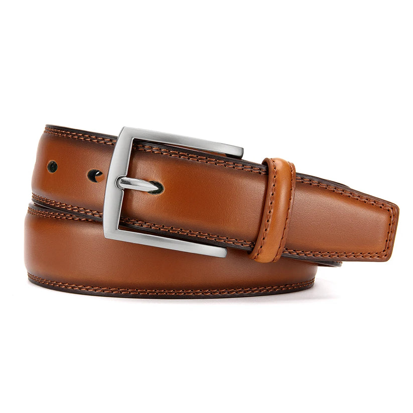 Mens Genuine Leather Belt Plus Size 105–155cm Long Metal Pin Buckle 35 - Buckle Detail - QHA UK