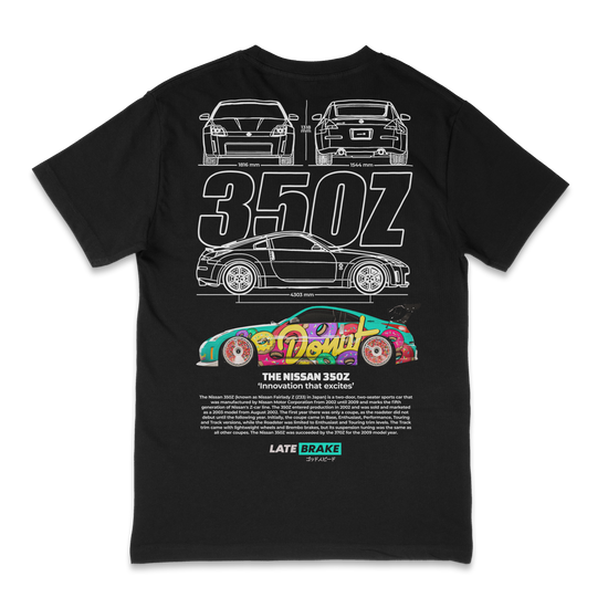 Late Brake 350Z Drivers Collective T-Shirt Cotton Car Enthusiast Tee - QHA UK