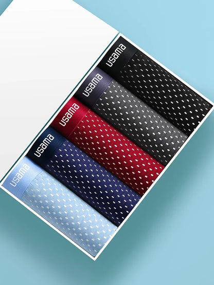 Mens Ice Silk Boxer Shorts Breathable Mesh Underwear Plus Size 4-Pack - QHA UK