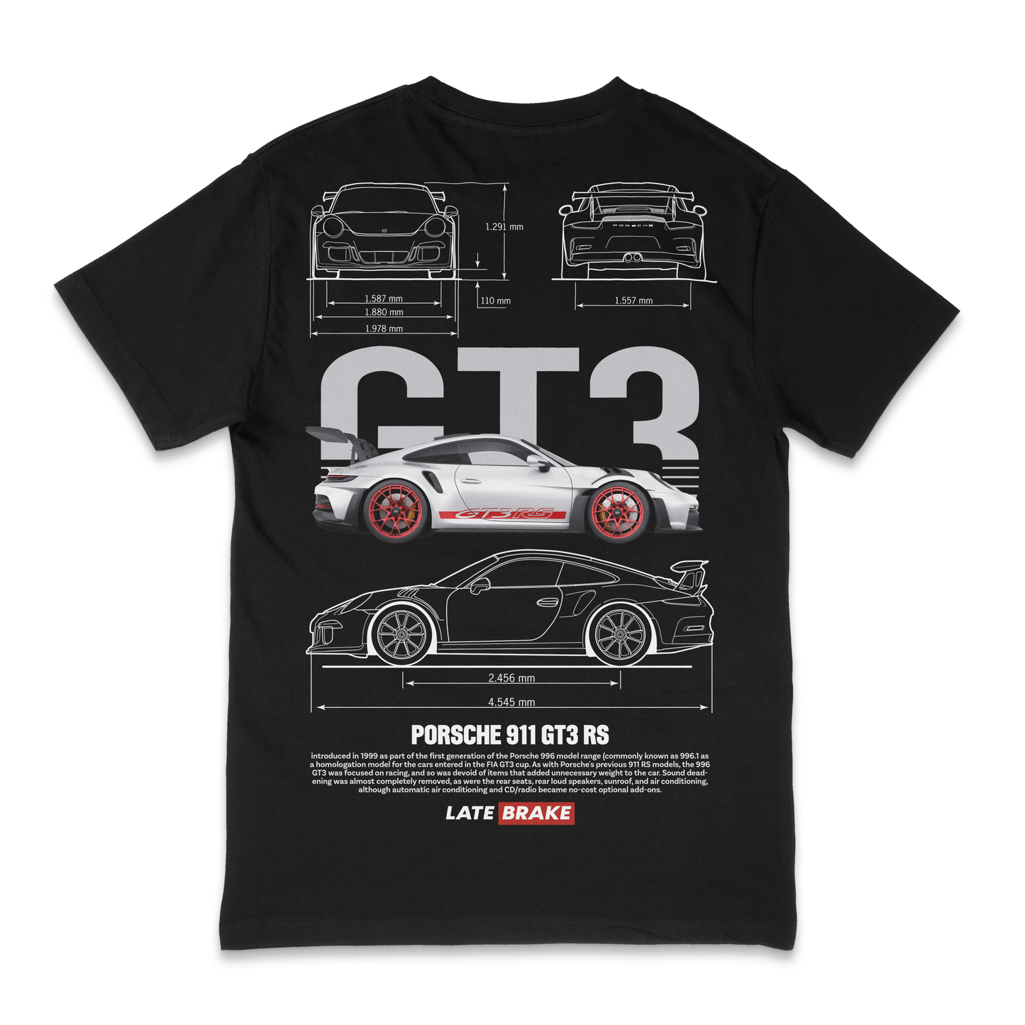 Late Brake 911 GT3 Wr Drivers Collective T-Shirt Cotton Car - QHA UK