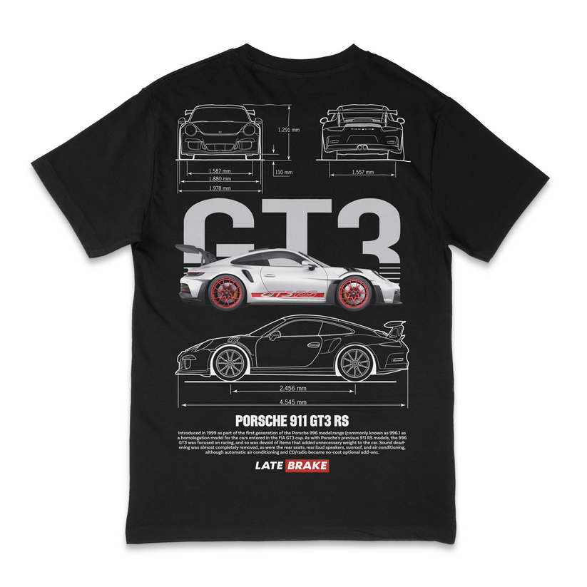 Late Brake 911 GT3 Wr Drivers Collective T-Shirt Cotton Car - QHA UK