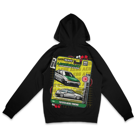 Late Brake Ae86 Die-cast Hoodie T-Shirt Car Enthusiast Tee | Late - QHA UK