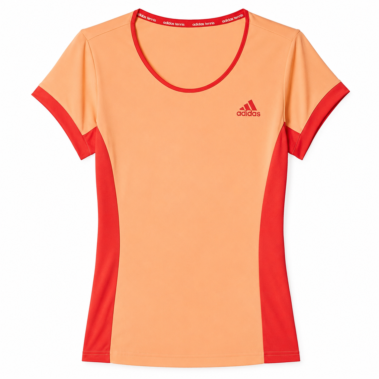 Adidas Womens Court T-Shirt Orange Brisol Gym Tennis Sports Top - QHA UK
