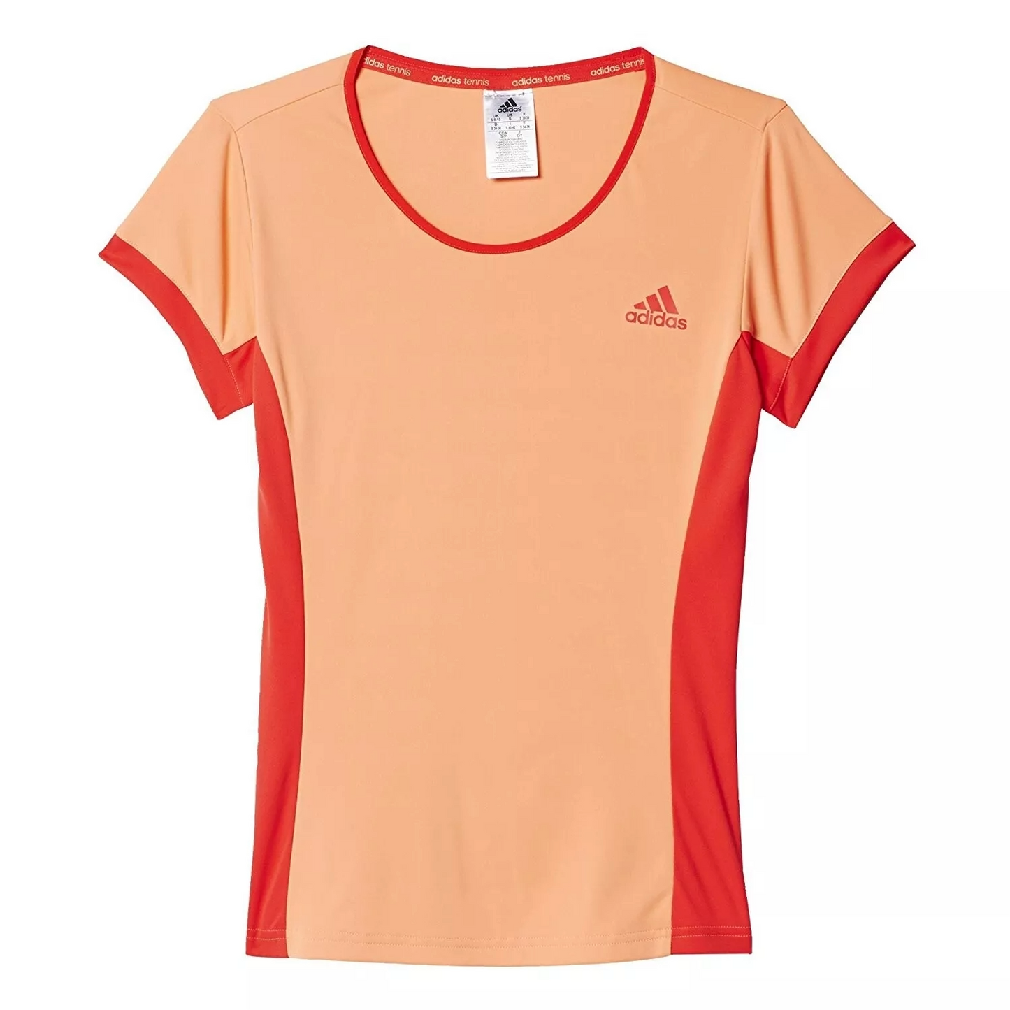 Adidas Womens Court T-Shirt Orange Brisol Gym Tennis Sports Top - QHA UK