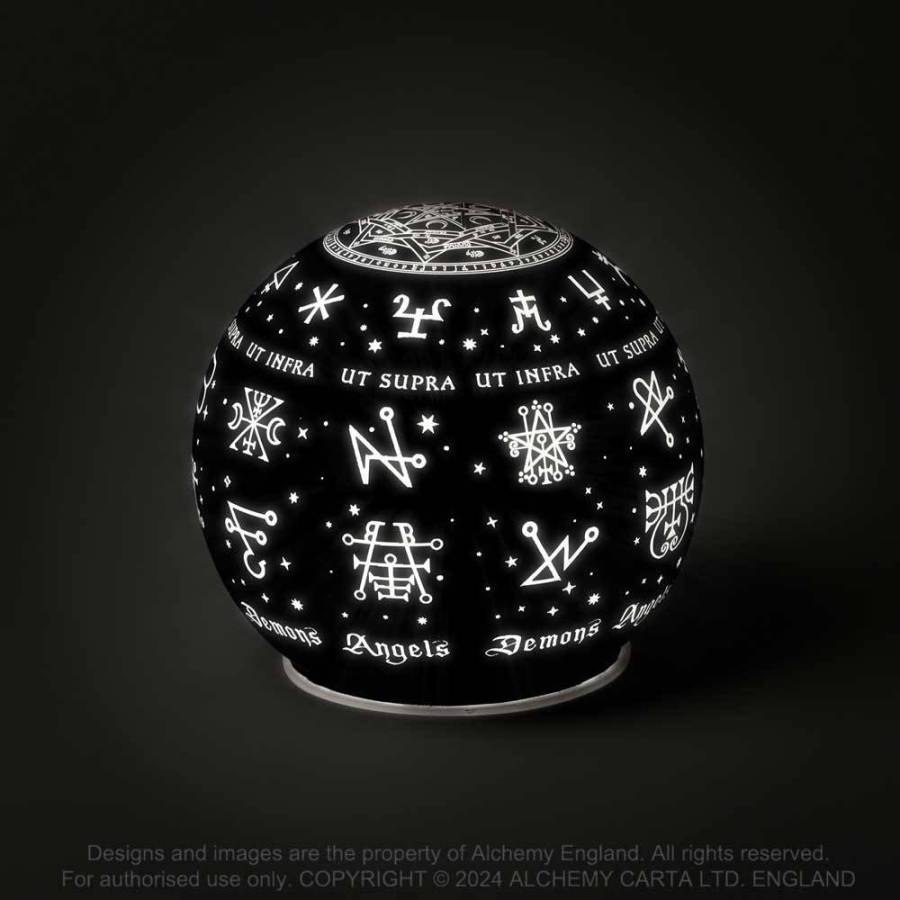 LED Light Alchemy Angels and Demons Globe - QHA UK