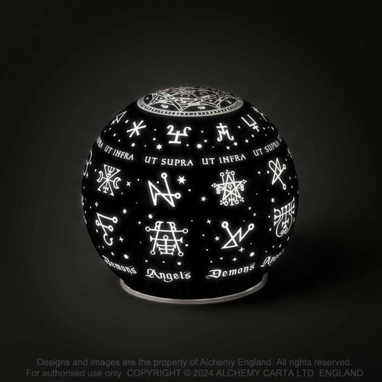 LED Light Alchemy Angels and Demons Globe - QHA UK
