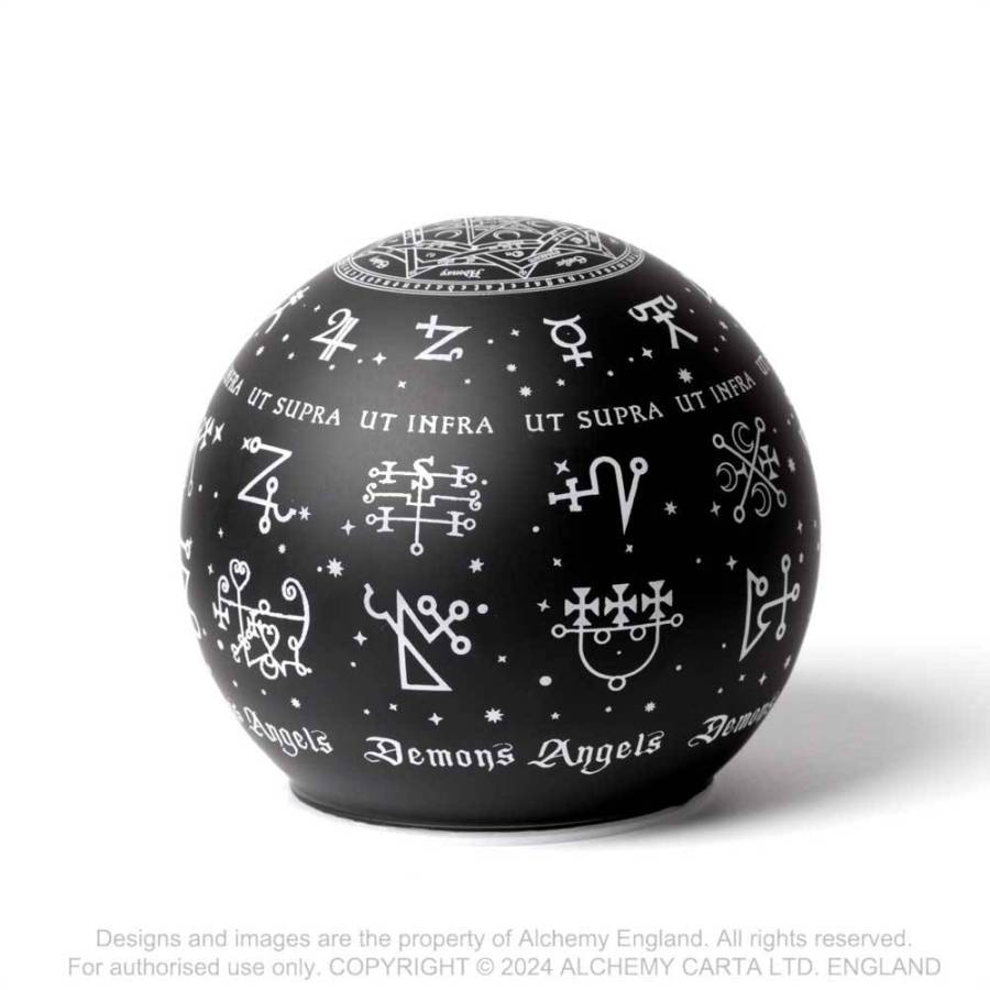 LED Light Alchemy Angels and Demons Globe - QHA UK