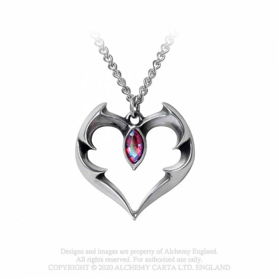 Alchemy Gothic Pendant Necklace Batheart the Vampire's Kiss - QHA UK