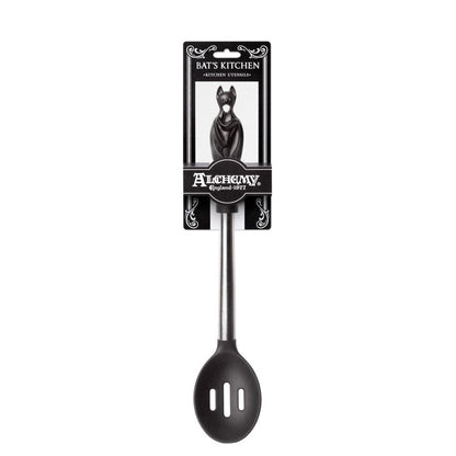 Alchemy Gothic Slotted Spoon Black Bat - QHA UK