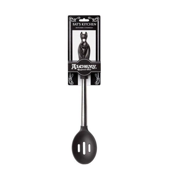 Alchemy Gothic Slotted Spoon Black Bat - QHA UK