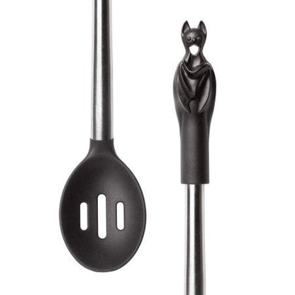Alchemy Gothic Slotted Spoon Black Bat - QHA UK