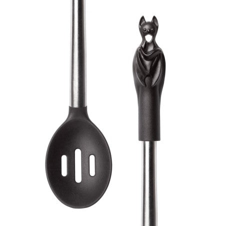 Alchemy Gothic Slotted Spoon Black Bat - QHA UK