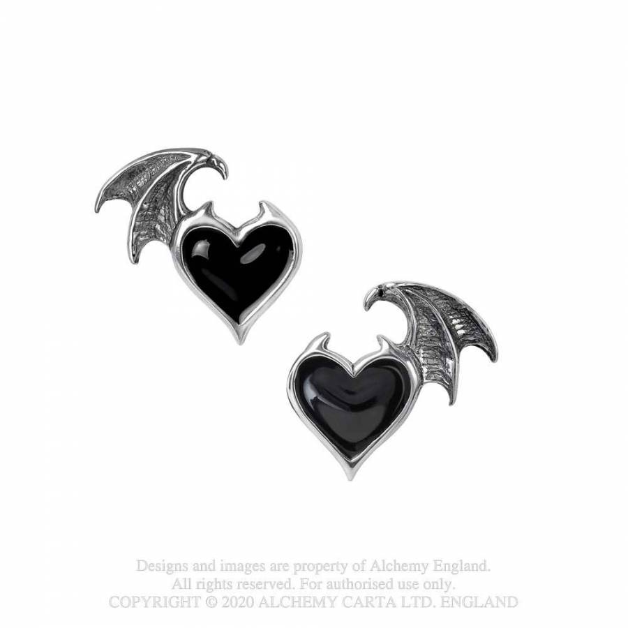 Alchemy Gothic Stud Earrings Blacksoul - QHA UK