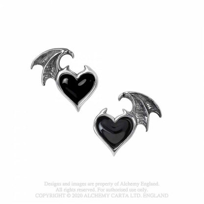 Alchemy Gothic Stud Earrings Blacksoul - QHA UK