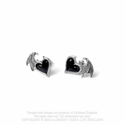 Alchemy Gothic Stud Earrings Blacksoul - QHA UK