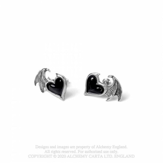 Alchemy Gothic Stud Earrings Blacksoul - QHA UK