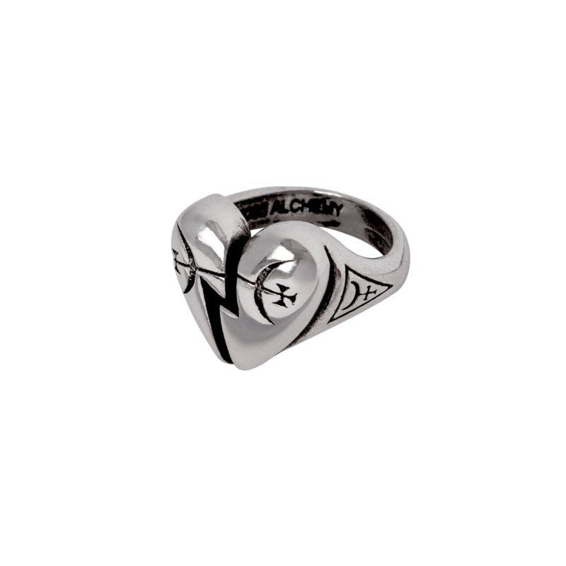 Alchemy Gothic Ring Broken Promise Heart - QHA UK
