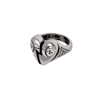Alchemy Gothic Ring Broken Promise Heart - QHA UK