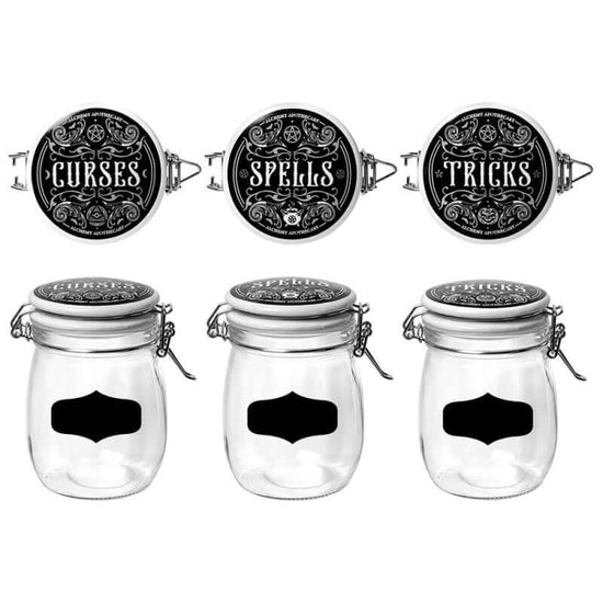 Alchemy Gothic Storage Jars Curses, Tricks and Spells - QHA UK