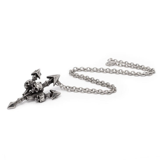 Alchemy Gothic Pendant Deadly Trident Skull - QHA UK