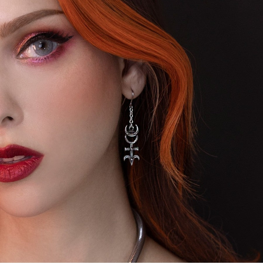 Alchemy Gothic Earrings Dee's Monad - QHA UK