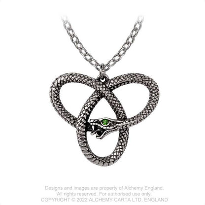 Alchemy Gothic Necklace Eve's Triquetra Pendant - Front View - QHA UK