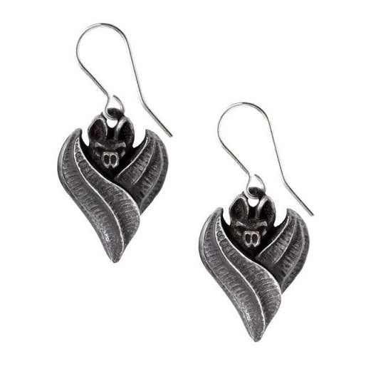 Alchemy Gothic Earrings Evil-Ution Bat Dangler - QHA UK