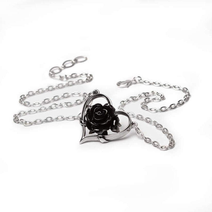 Alchemy Gothic Necklace Heart of Blackness - QHA UK