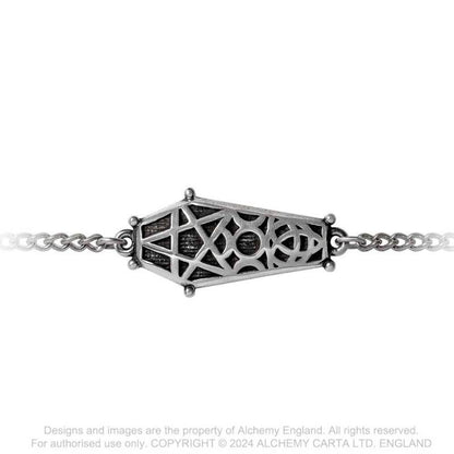 Alchemy Gothic Bracelet Hex Coffin - Front View - QHA UK