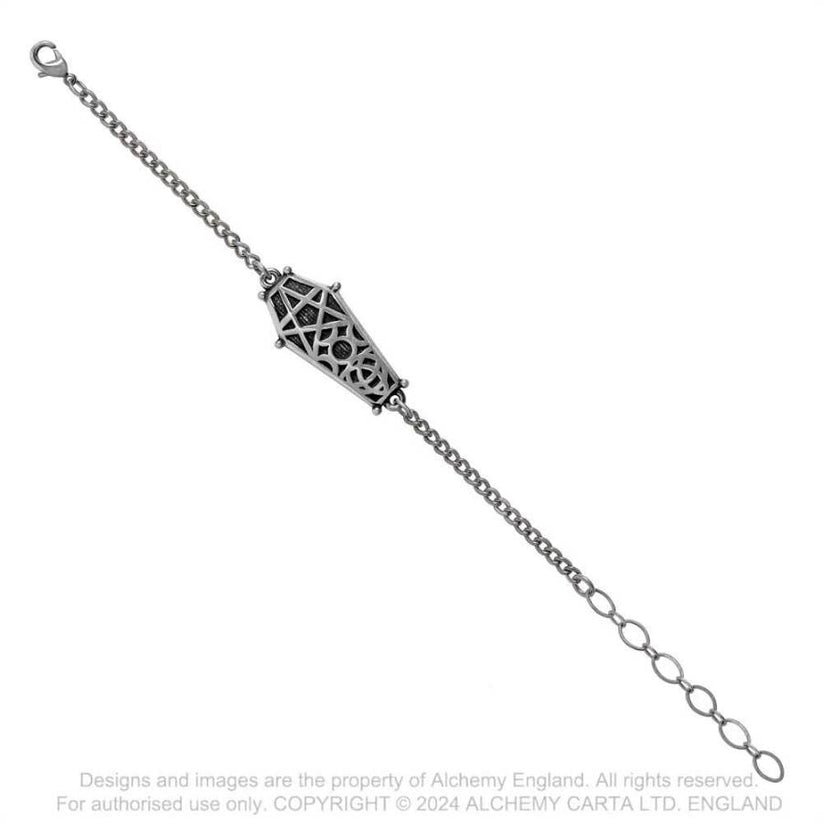 Alchemy Gothic Bracelet Hex Coffin - Side View - QHA UK