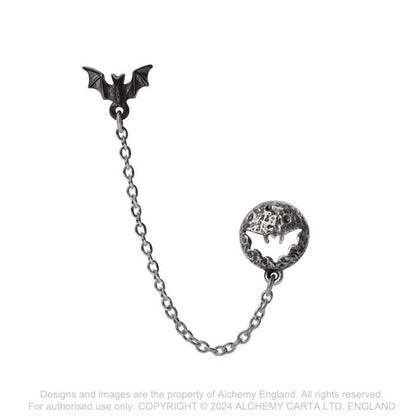 Alchemy Gothic Earrings Luna Roost Ear Jewellery - QHA UK