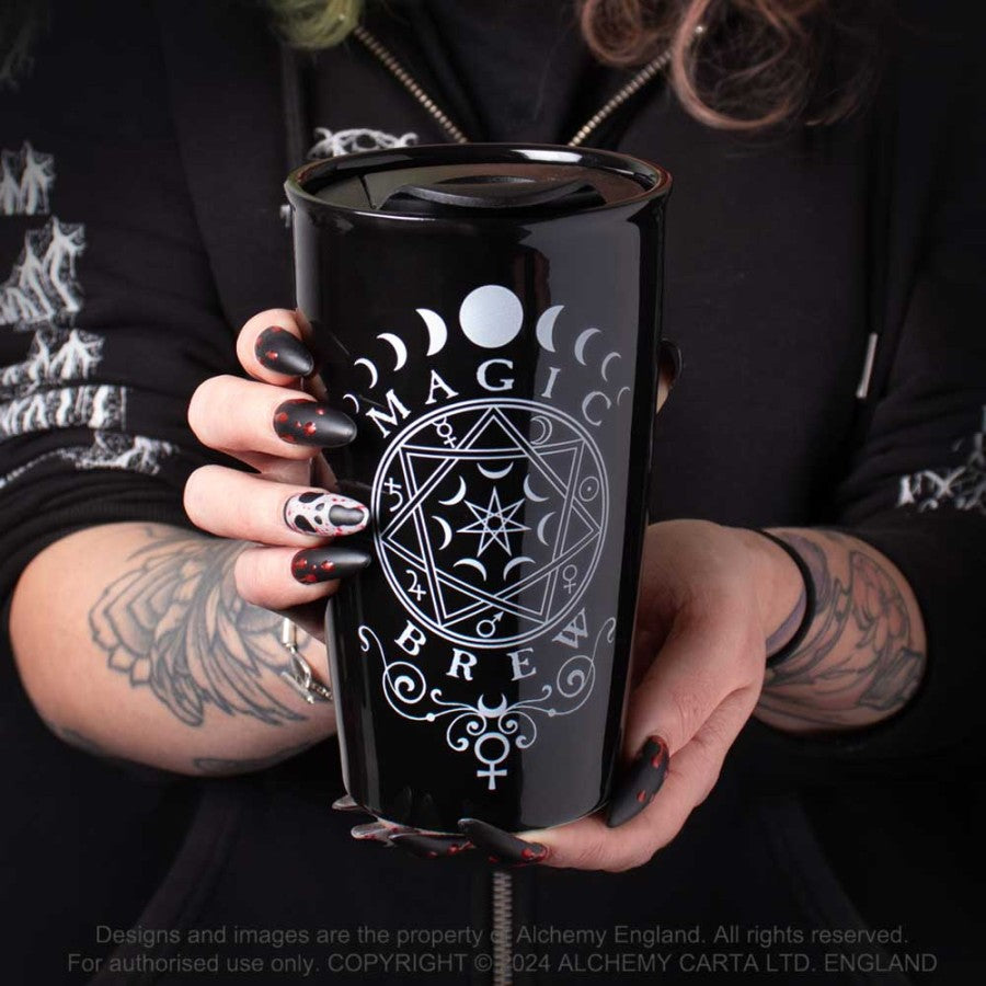 Alchemy Gothic Mug Magic Brew Ceramic Travel - QHA UK