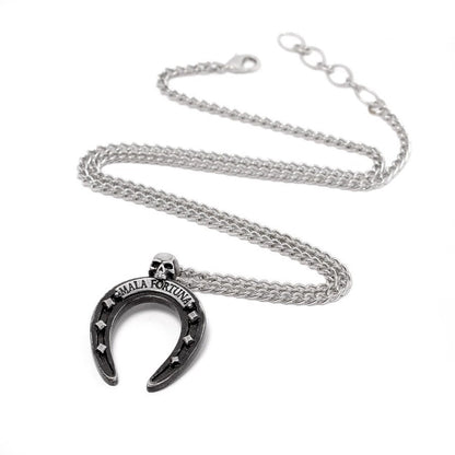 Alchemy Gothic Necklace Mala Fortuna Horseshoe - QHA UK