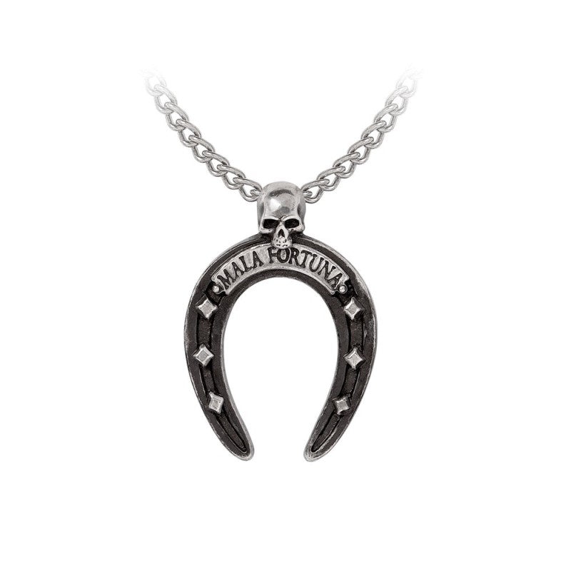 Alchemy Gothic Necklace Mala Fortuna Horseshoe - QHA UK