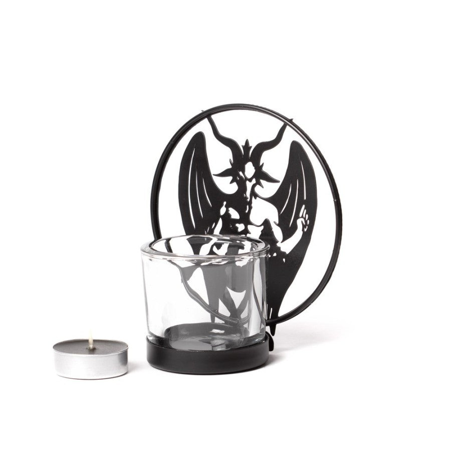 Alchemy Gothic Tealight Holder Personal Baphomet - QHA UK